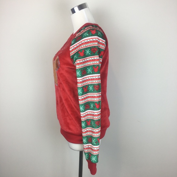 Mickey Mouse Sequin Reindeer Christmas Sweater - Picture 6 of 8